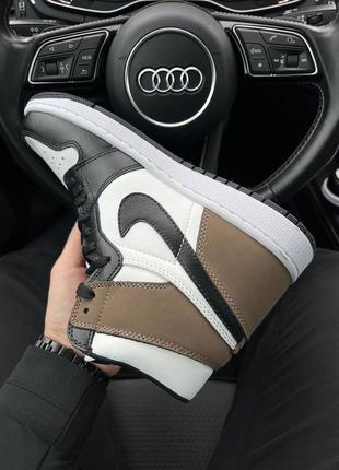 Nike jordan 1 high black mocha, кроссовки мужские найк джордан, мужское кроссовки джордан найк высокие9 фото