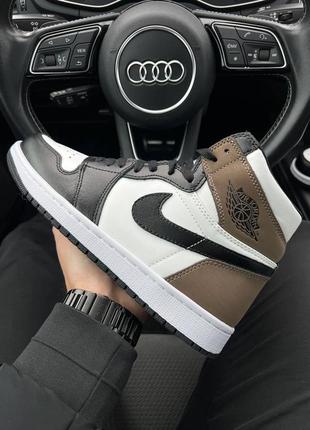 Nike jordan 1 high black mocha, кроссовки мужские найк джордан, мужское кроссовки джордан найк высокие7 фото