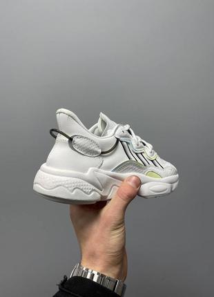 Кроссовки женские adidas ozweego adiprene «white black’8 фото