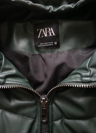 Кожаная куртка zara оверсайз4 фото