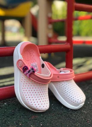 Crocs literide kids powder  крокси бежеві дитячі 27-34 (с10-j3)