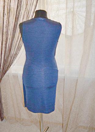 Сексуальное моделирующее трикотажное платье, меланж, с прозрачной спинкой5 фото