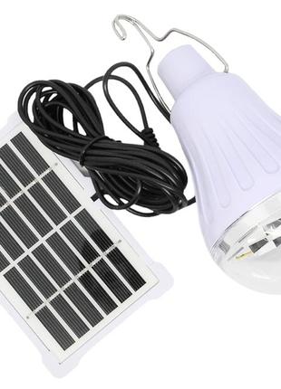 Лампа з акумулятором і сонячною панеллю комплект із підвіскою 10 вт лампочка led cl — 028 max