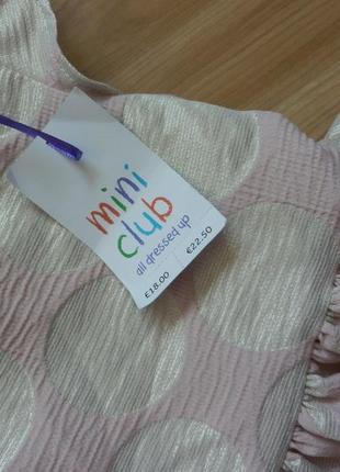Новое фирменное нарядное платье mini cluв малышке 9-12 месяцев3 фото