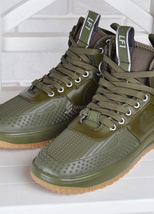 Кроссовки женские nike lunar force 1 duckboot medium olive хаки оливка5 фото