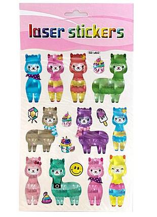 Наліпка лазерна пластикова оопт лама 14х25,5см sd-d813