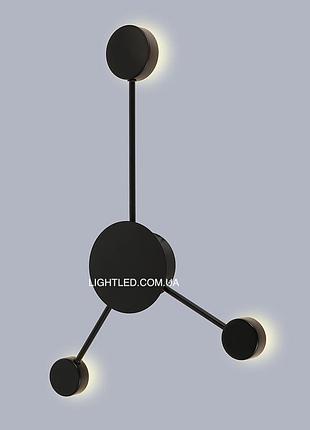 Світлодіодний чорний настінний світильник (61-l172 bk)