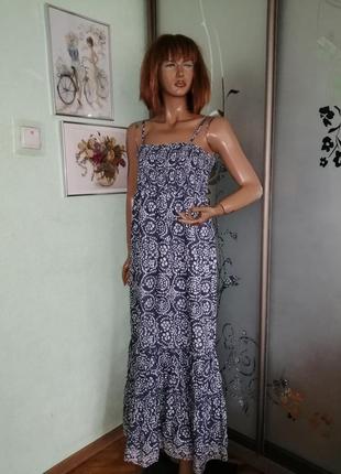 Бавовняне плаття сарафан максі великий розмір f&f2 фото