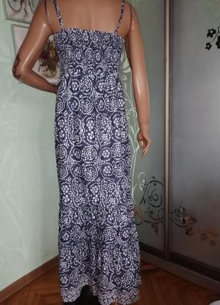 Бавовняне плаття сарафан максі великий розмір f&f5 фото