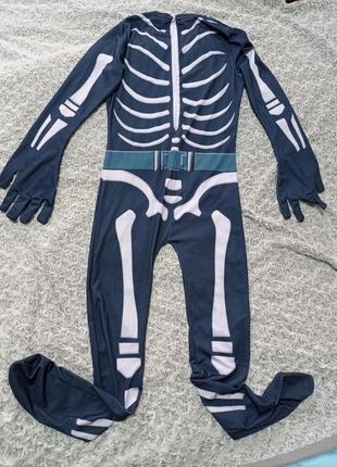 Карнавальный костюм скелет кощей вторая кожа 3d 8-9 лет4 фото