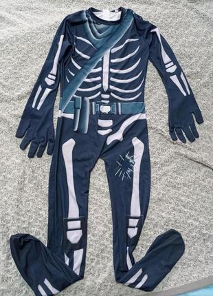 Карнавальный костюм скелет кощей вторая кожа 3d 8-9 лет