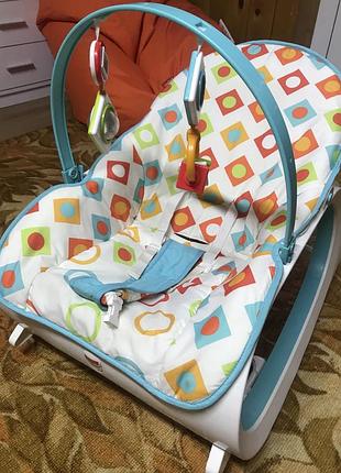 Крісло качалка шезлонг діамант fisher-price infant-to-toddler rocker