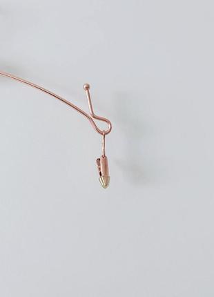 Вешалка для белья с прищепками розовое золото, черный3 фото