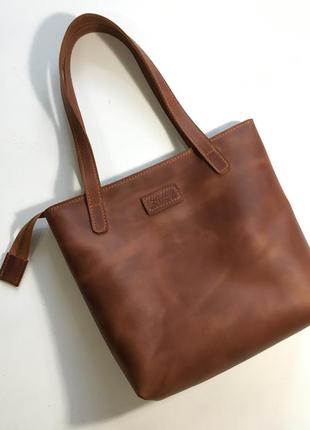 Кожаная женская сумка на молнии stedley