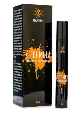 Экспресс-плямоочиститель biotrim x-formula для удаления свежих пятен, 15 мл.