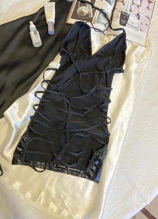 Спокуслива вінілова сукня еротична білизна розмір xs-s