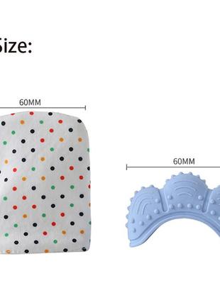 Силиконовый  прорезыватель-перчатка, грызунок варежка, прорезыватель для зубов, рукавичка грызунок5 фото