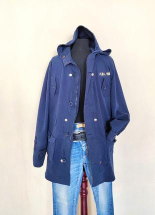 Синяя демисезонная/ осенняя/ весенняя женская куртка парка размер 44-465 фото