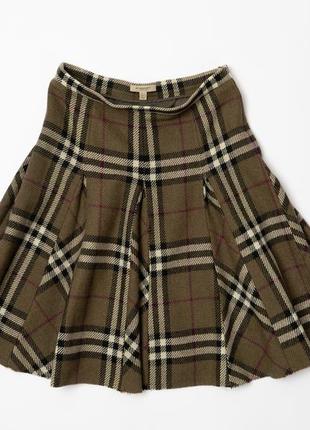 Burberry london women's check plaid wool skirt вовняна спідниця