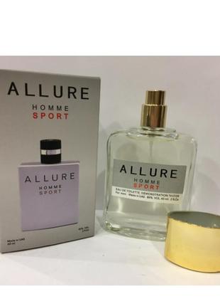 Міні-тестер duty free 60 ml chanel grainé allure homme оригинал, шанель аллюр хом спорт2 фото