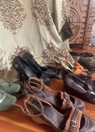 Набор обуви каблука туфли на каблуке классические туфли босоножки кожаные3 фото