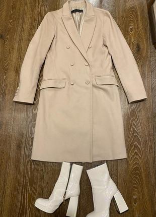 Мега стильное актуальное пальто премиум коллекции zara xs