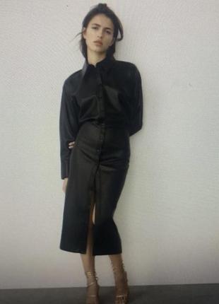 Новий ш кронверк стильний тренч плаття з екошкіри від zara 42-46 р1 фото