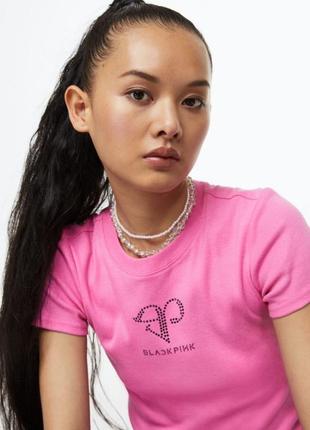 Стильна яскрава футболка з камінцями від divided h&m6 фото