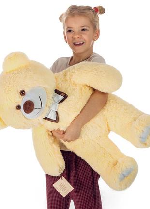М'яка іграшка для дітей і дорослих, плюшевий мішка, містер ведмідь, колір бежевий, розмір 85 см