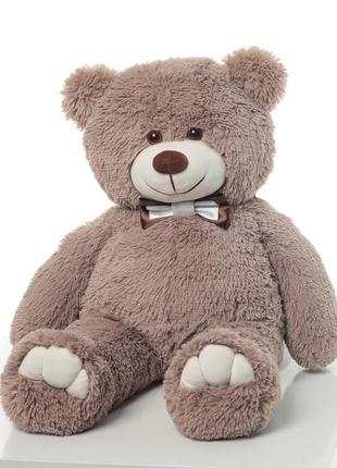 М'яка іграшка для дітей і дорослих, плюшевий мішка, містер ведмідь, колір бежевий, розмір 85 см5 фото