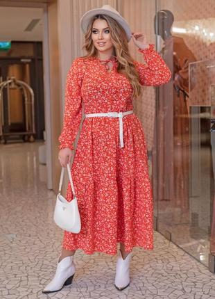 Платье трапеция с завязкой сукня трапеція з зав'язкою 50-56 р-р