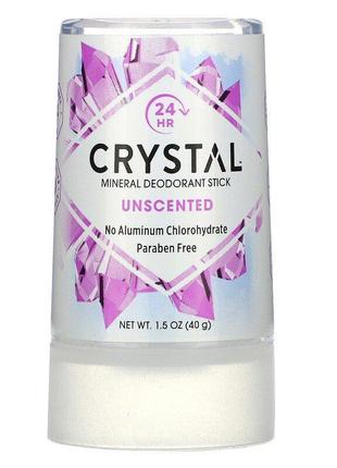 Crystal body deodorant, мінеральний дезодорант-олівець, без запаху, 40 г