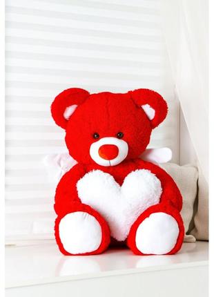 М'яка плюшева іграшка ведмідь янголятко 60 см червоний