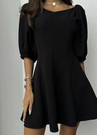 Женское короткое платье нарядное белое черное бежевое лиловое красное на праздник весеннее3 фото