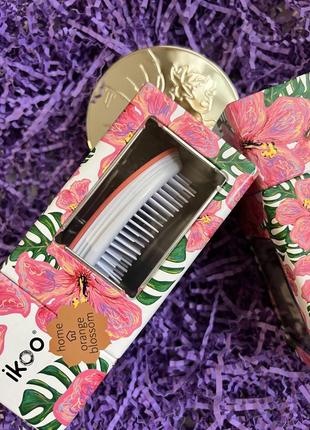 Лимитка! расческа-детанглер ikoo paradise collection home detangler brush fireball