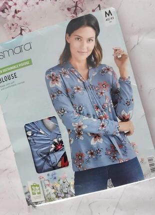 Яркая вискозная блуза от esmara 🌺1 фото