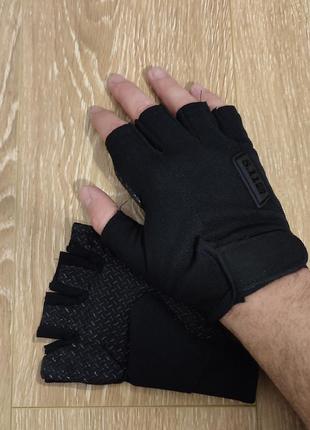 Безпалі спортивні рукавиці s.11 колір чорний3 фото