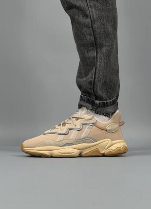 Кроссовки adidas originals ozweego beige7 фото