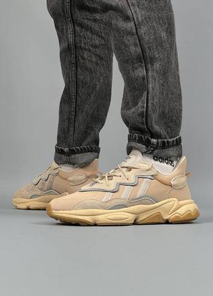 Кроссовки adidas originals ozweego beige8 фото