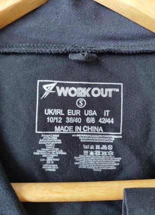 Workout спортивна кофта мастерка чорна work out (тм primark), р-р s/m (10/12)4 фото