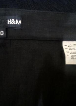 Юбка h&m льняная4 фото