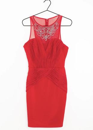 Коктейльна червона коротка сукня lipsy limited 🛍️1+1=3🛍️