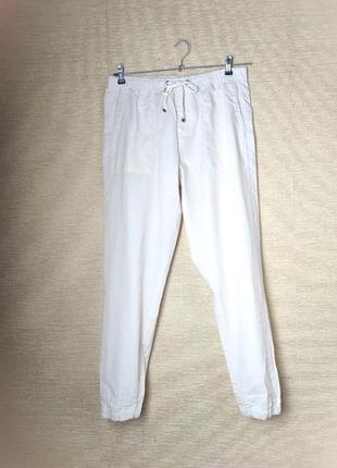 Льняні літні тоненькі брюки штани карго2 фото