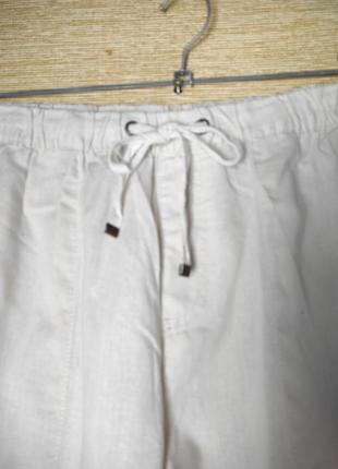 Льняні літні тоненькі брюки штани карго3 фото