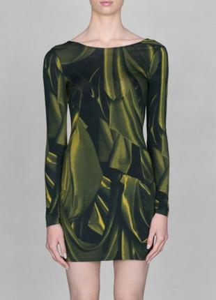 Сукня міні виріз на спині джунглі s листя 2