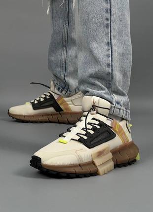 Кроссовки reebok zig kinetica edge beige brown