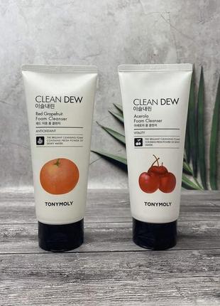 Очищающая пенка для умывания tony moly clean dew foam cleanser