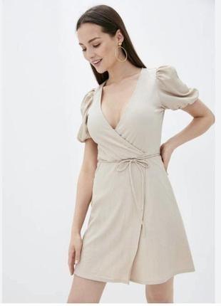 Платье бежевое манго платье короткое