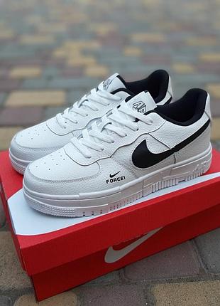 Nike air force 1 pixel белые с чёрным