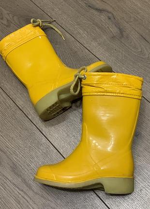 Сапоги резиновые высокие с утяжкой на каблучке (унисекс) швейцария